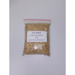 Sachet de graine de lin doré, qualité biologique pour l'alimentation des fourmis granivores.